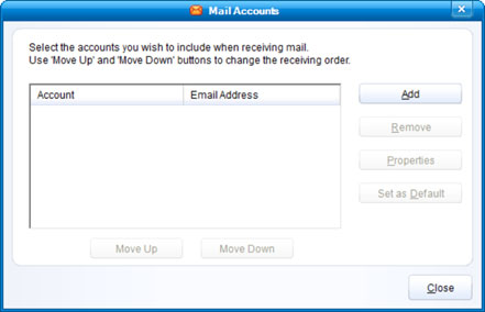 Setup ICA.NET email account on your IncrediMail Step 2
